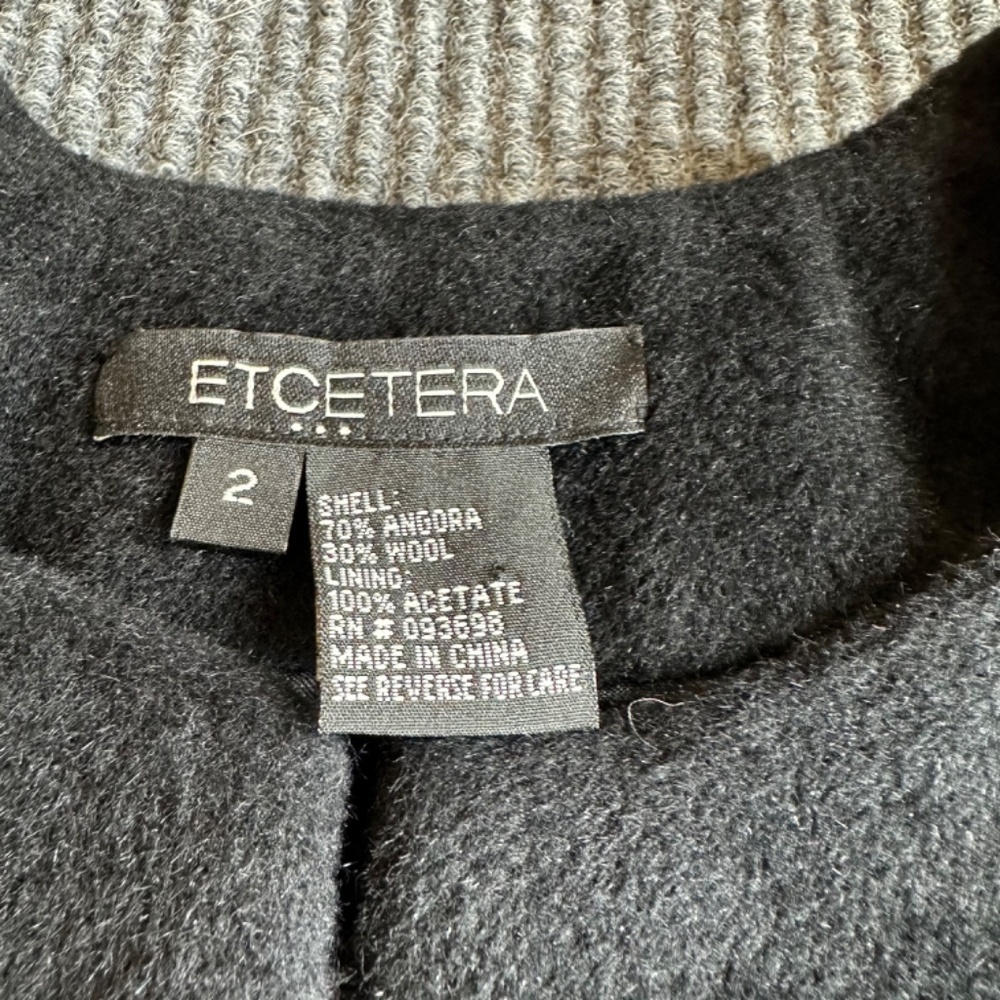 Etcetera Angora Wool Blend Jacket In Black Women'… - image 4
